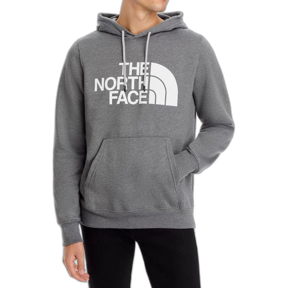 The North Face Unisex Gray White Logo LS Hoodie Sweatshirt Size Small